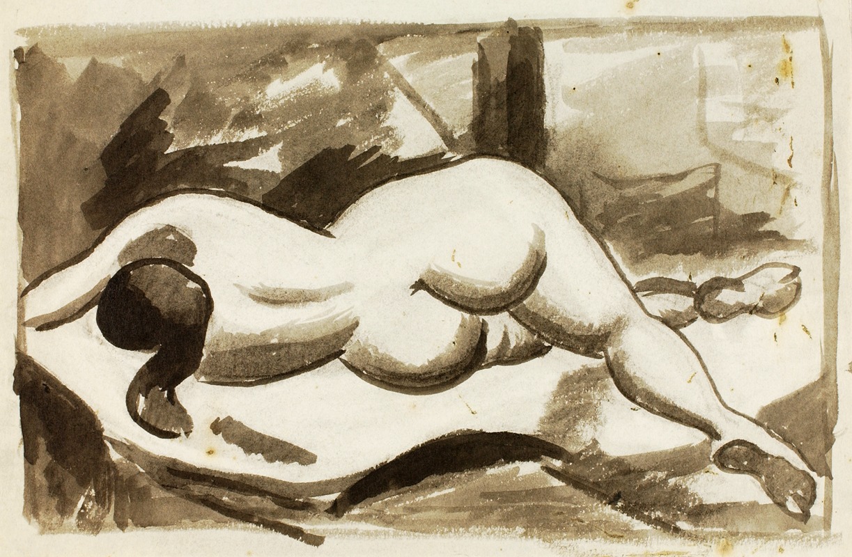 Carl Newman - Reclining Female Nude