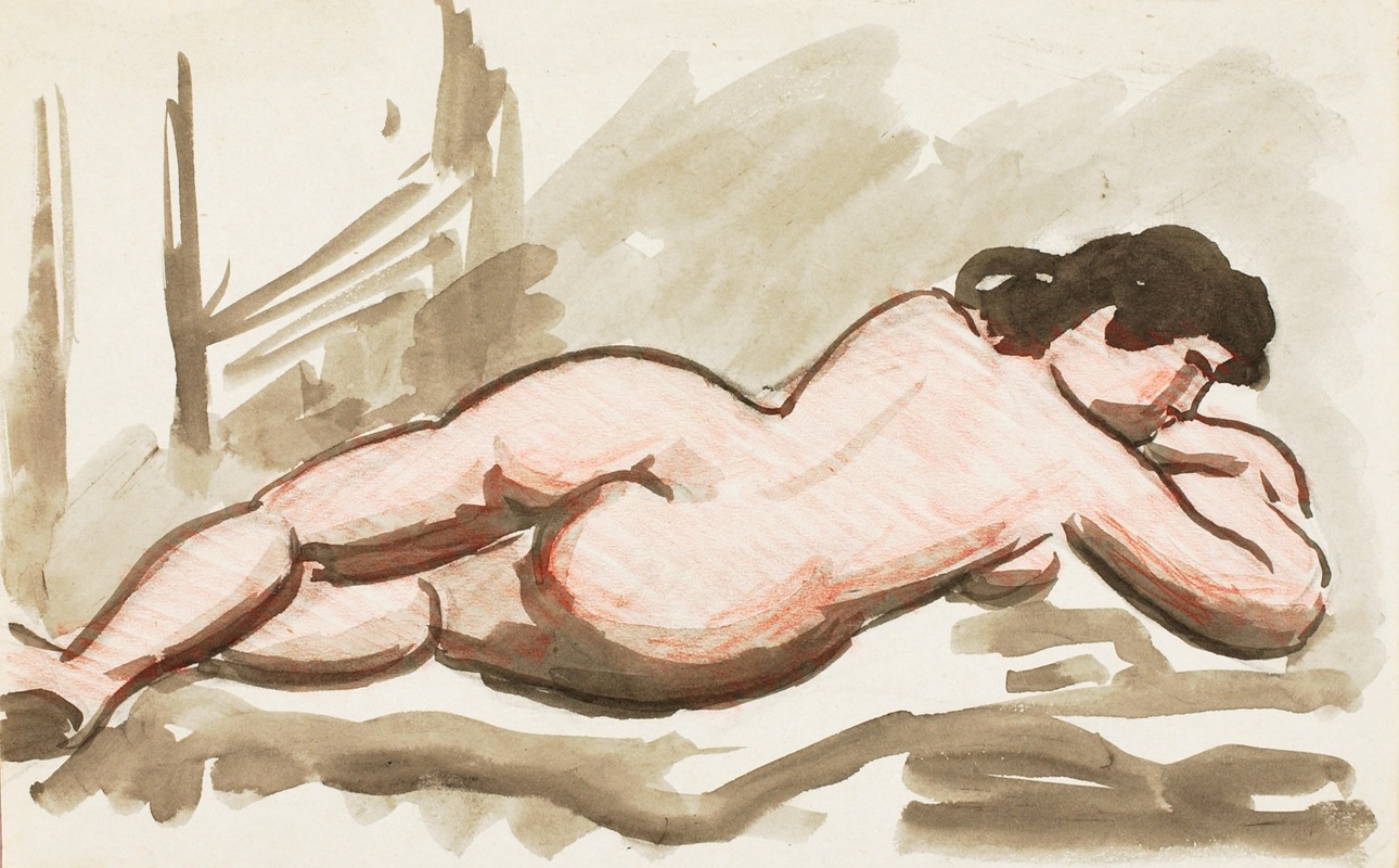 Carl Newman - Reclining Female Nude