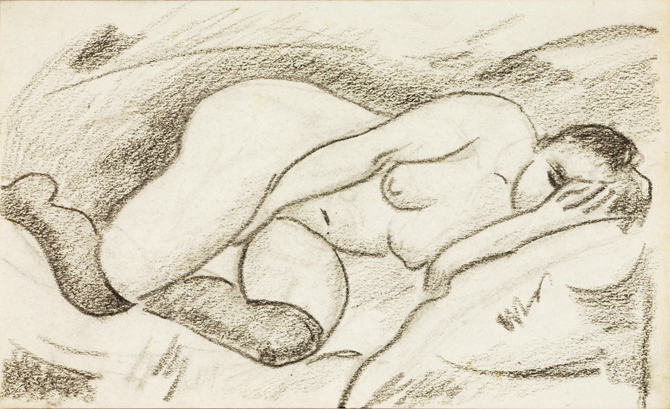 Carl Newman - Reclining Female Nude