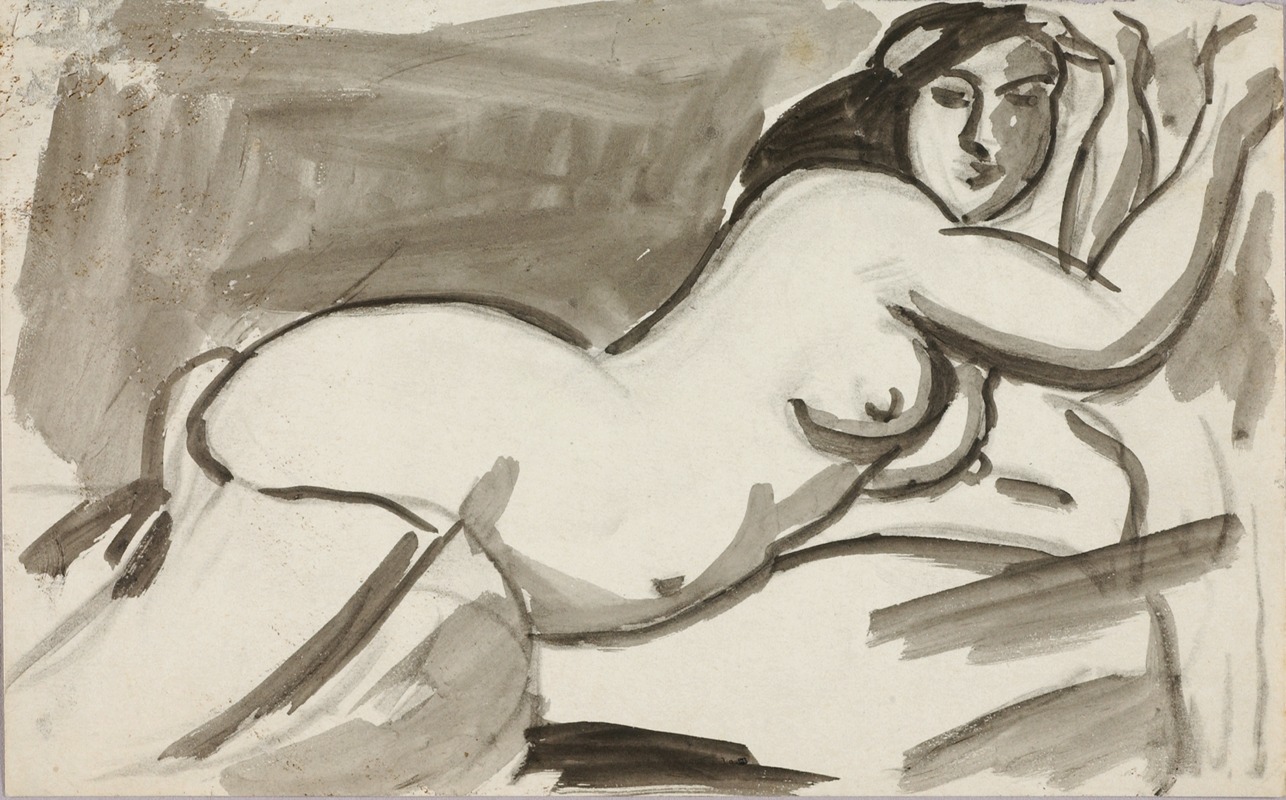 Carl Newman - Reclining Female Nude