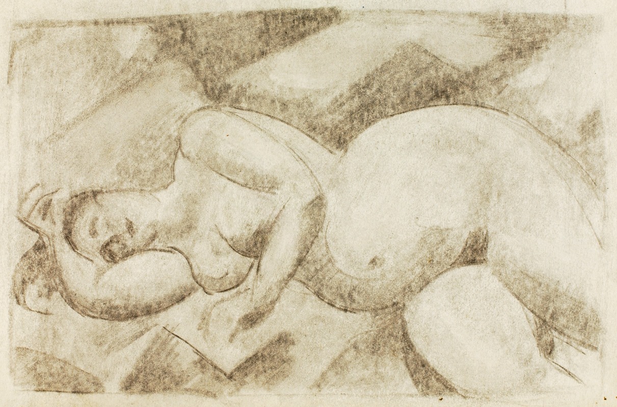 Carl Newman - Reclining Female Nude