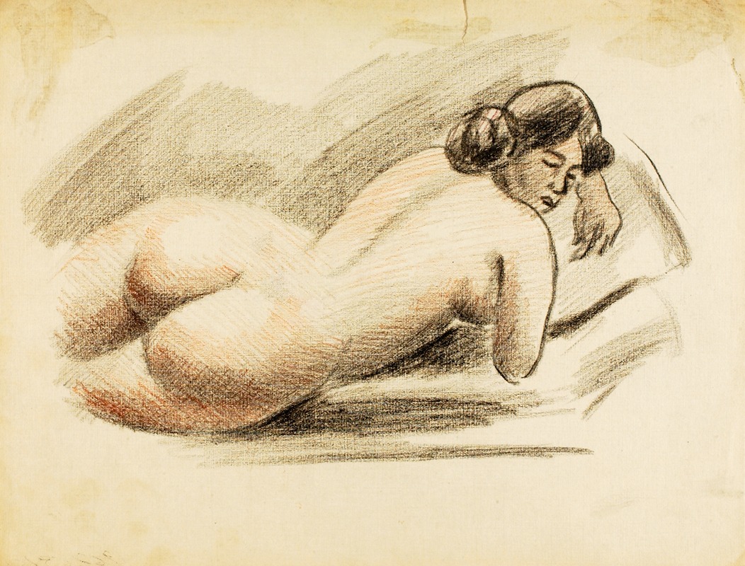 Carl Newman - Reclining Female Nude