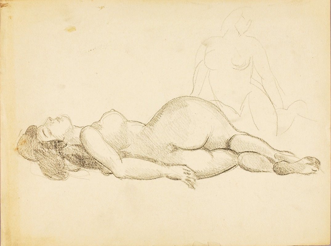 Carl Newman - Reclining Female Nude