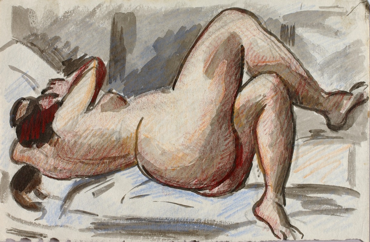 Carl Newman - Reclining Female Nude