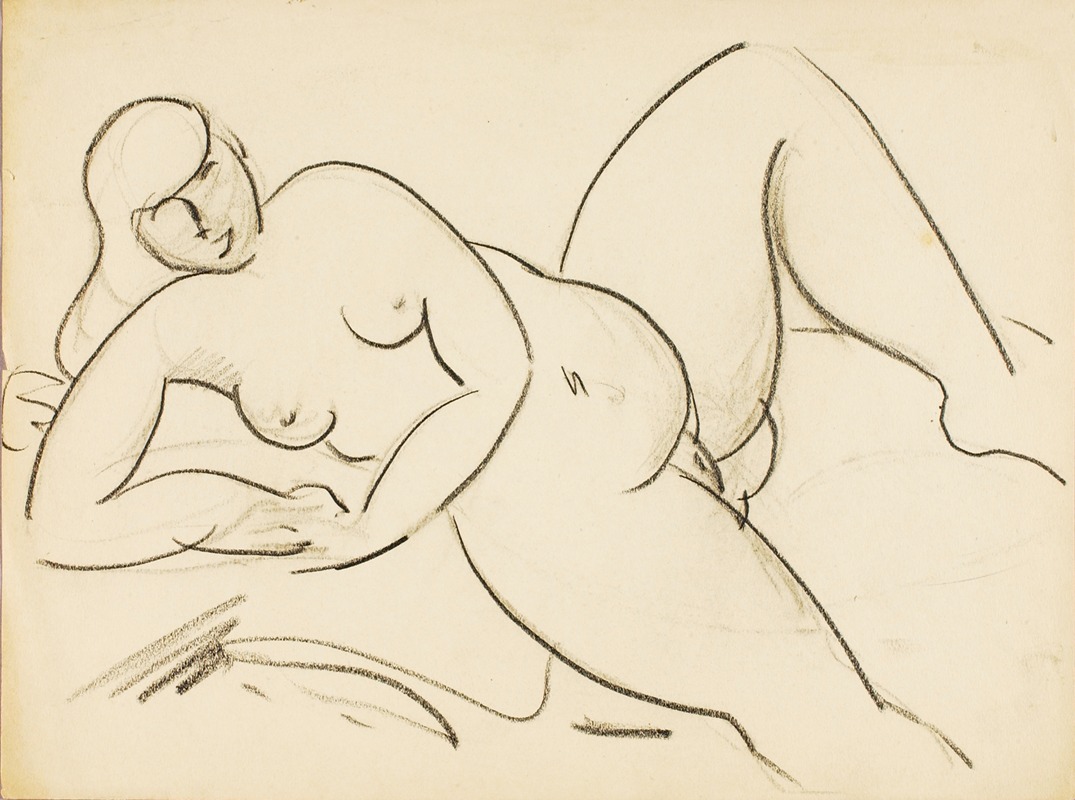 Carl Newman - Reclining Female Nude