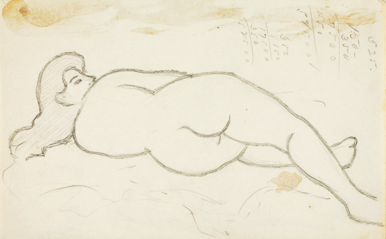 Carl Newman - Reclining Female Nude