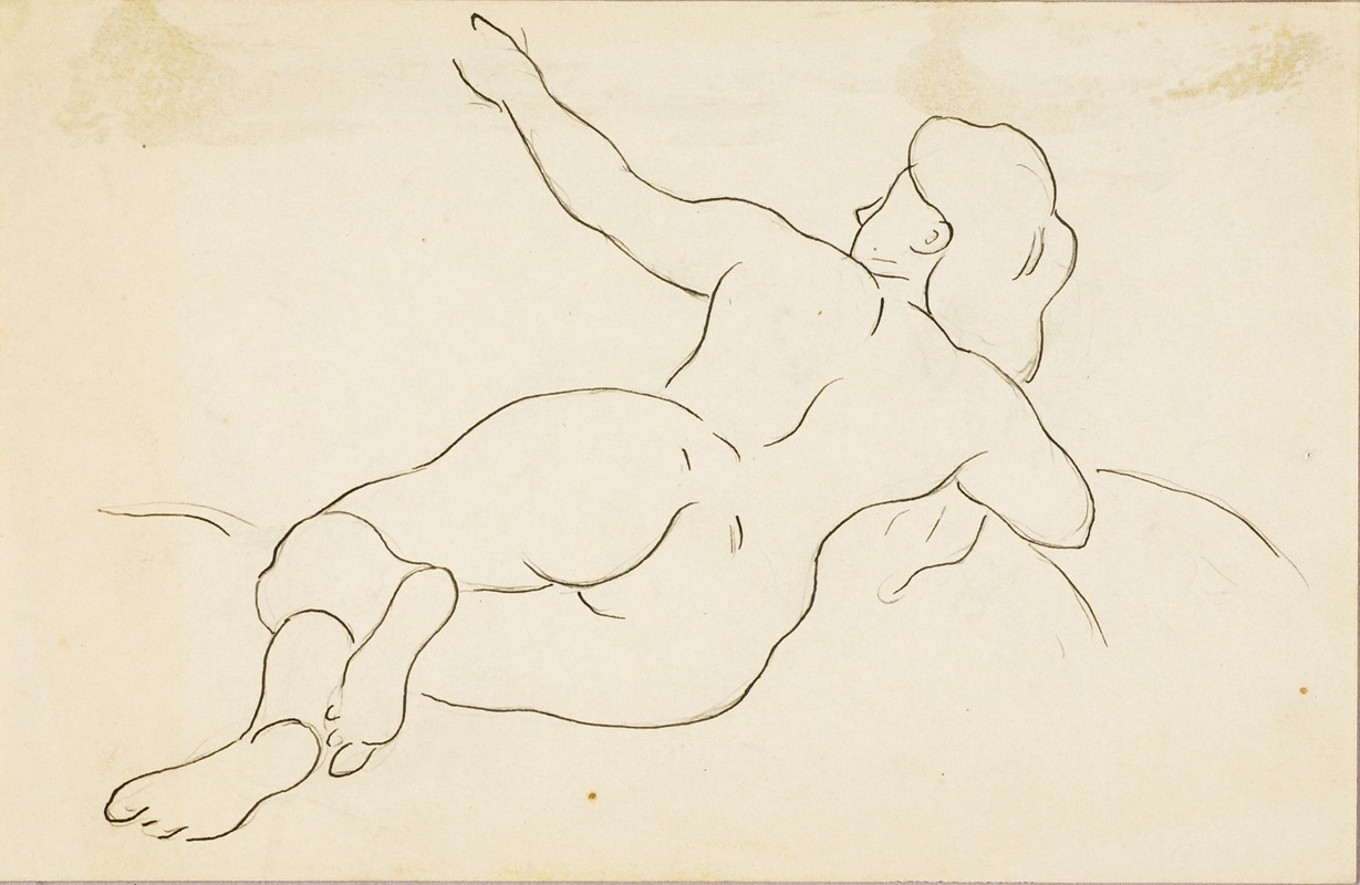 Carl Newman - Reclining Female Nude