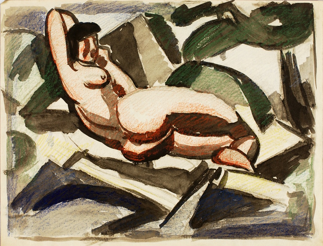 Carl Newman - Reclining Nude Women