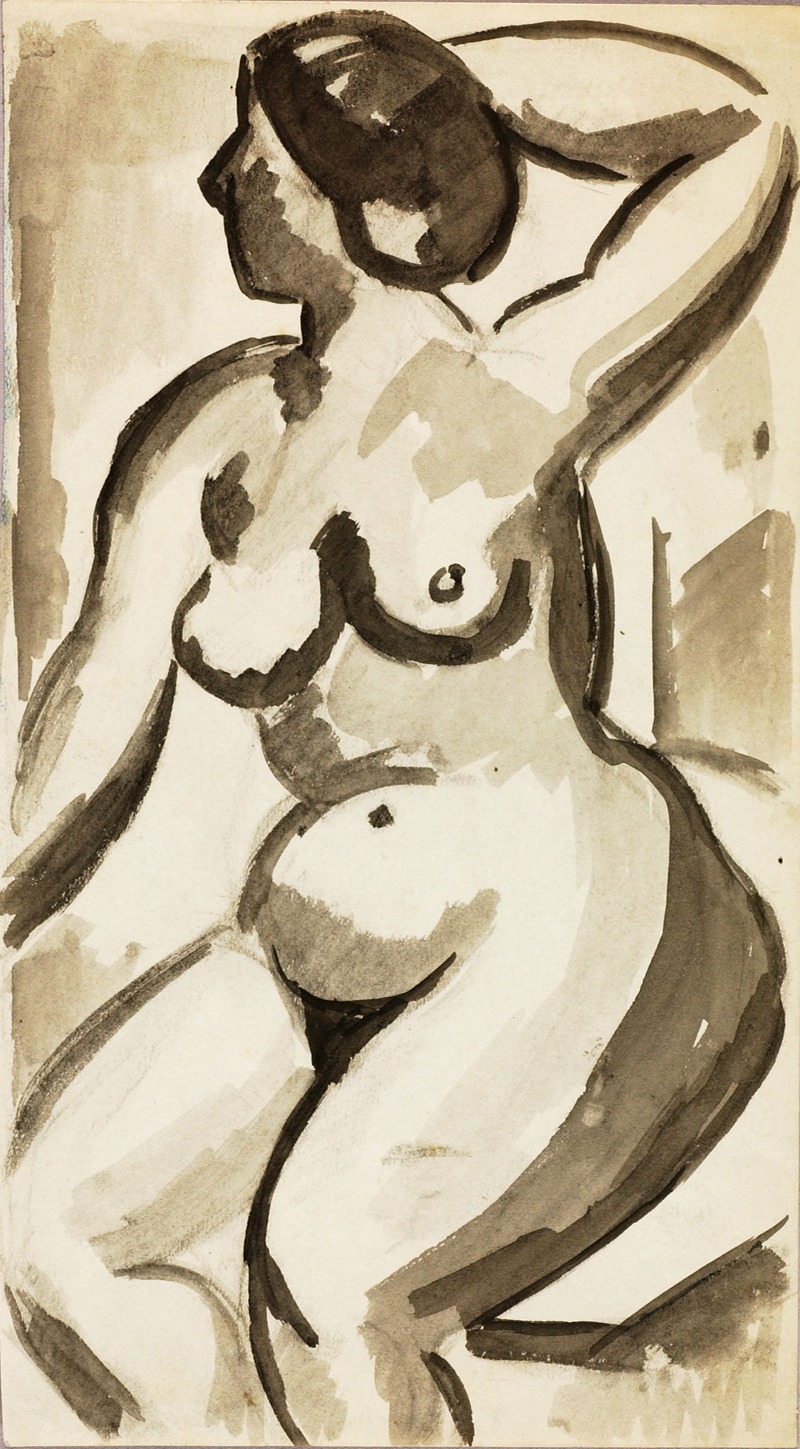 Carl Newman - Seated Female Nude