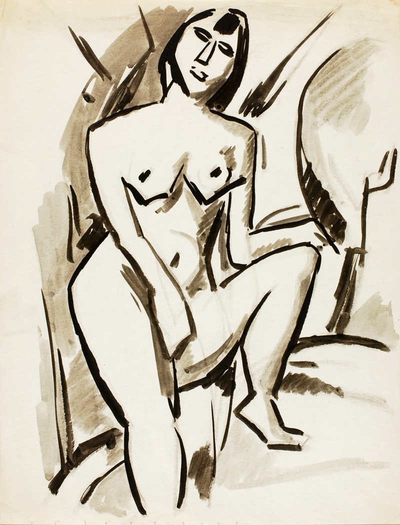 Carl Newman - Standing Female Nude