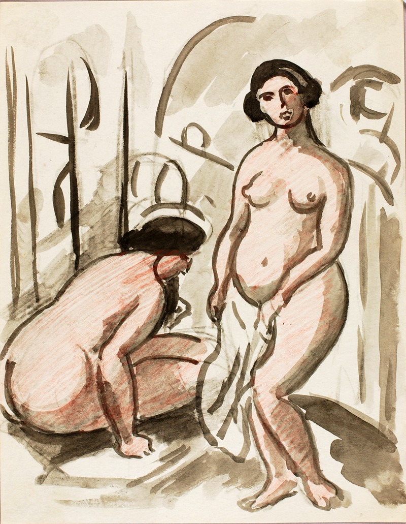Carl Newman - Two Nude Figures