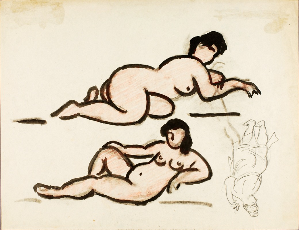 Carl Newman - Two Reclining Female Nudes