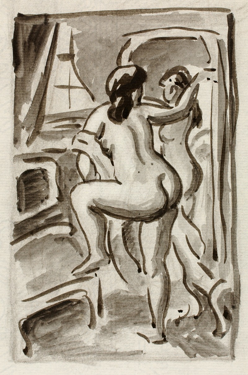 Carl Newman - Two Standing Female Nudes