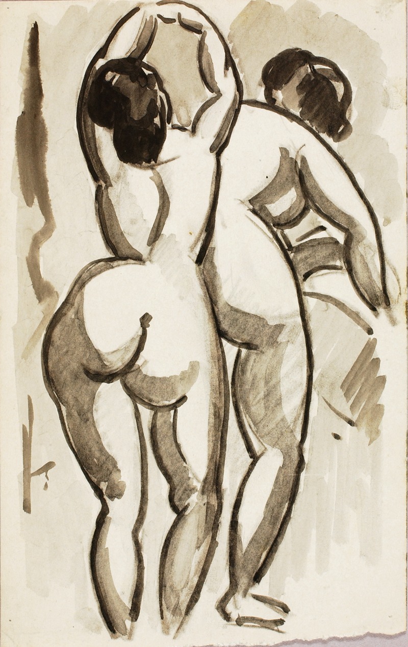 Carl Newman - Two Standing Female Nudes