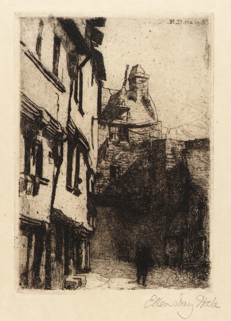 Ellen Day Hale - Street, Mont St. Michel