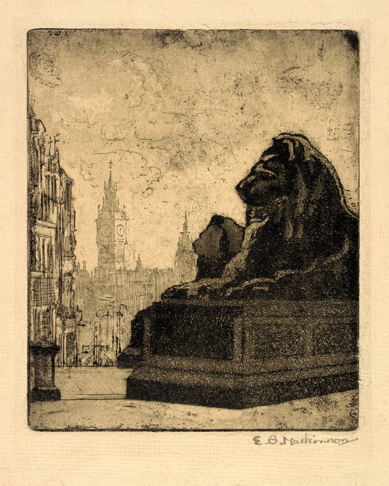 Esther Blaikie MacKinnon - Lions in a London Square