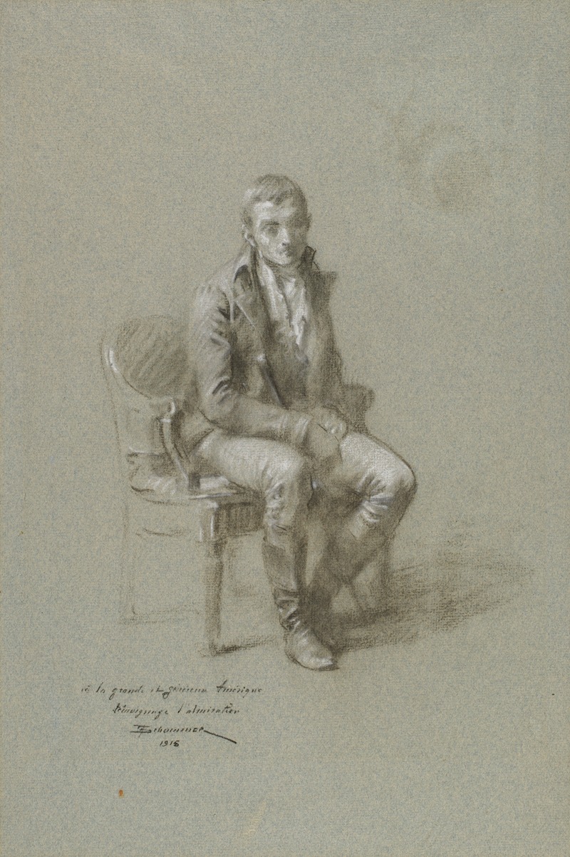 François Schommer - Seated Male Figure