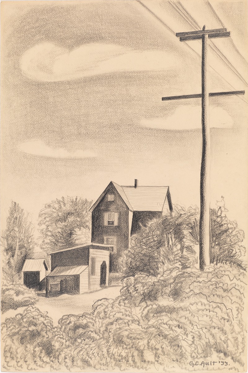 George Copeland Ault - Study for ‘Just a House’