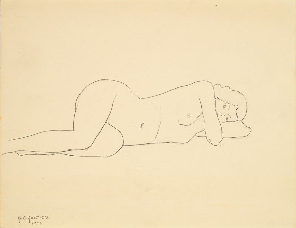George Copeland Ault - Reclined female figure