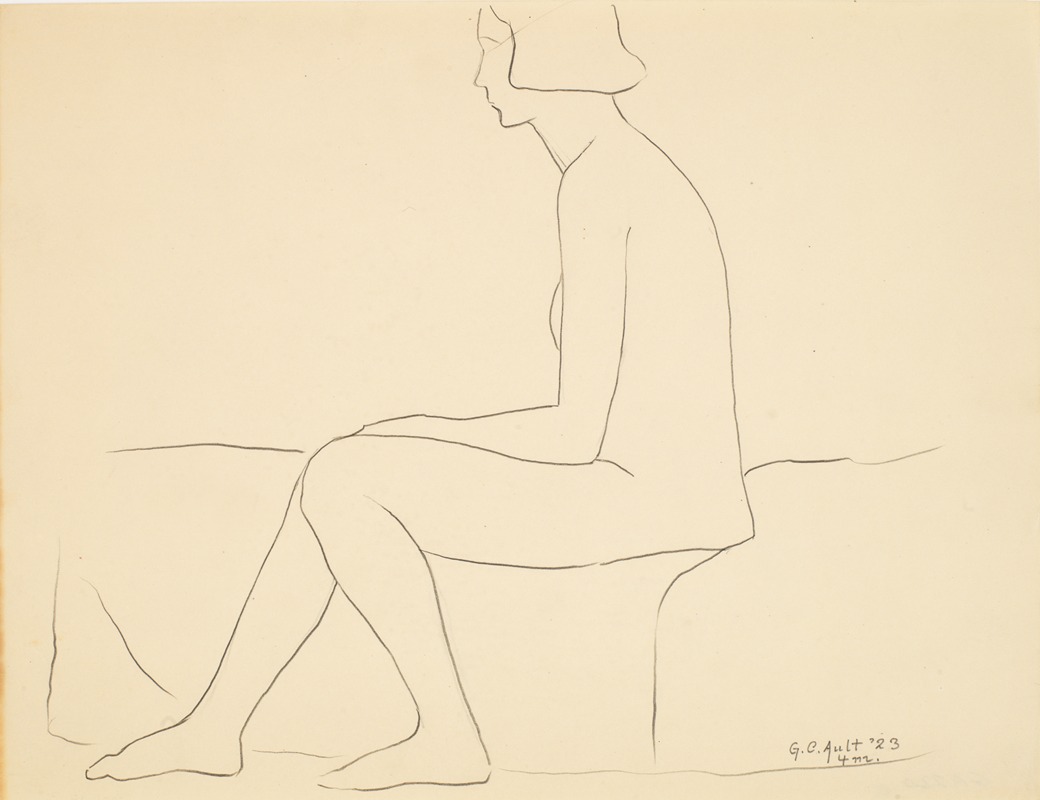 George Copeland Ault - Seated female figure