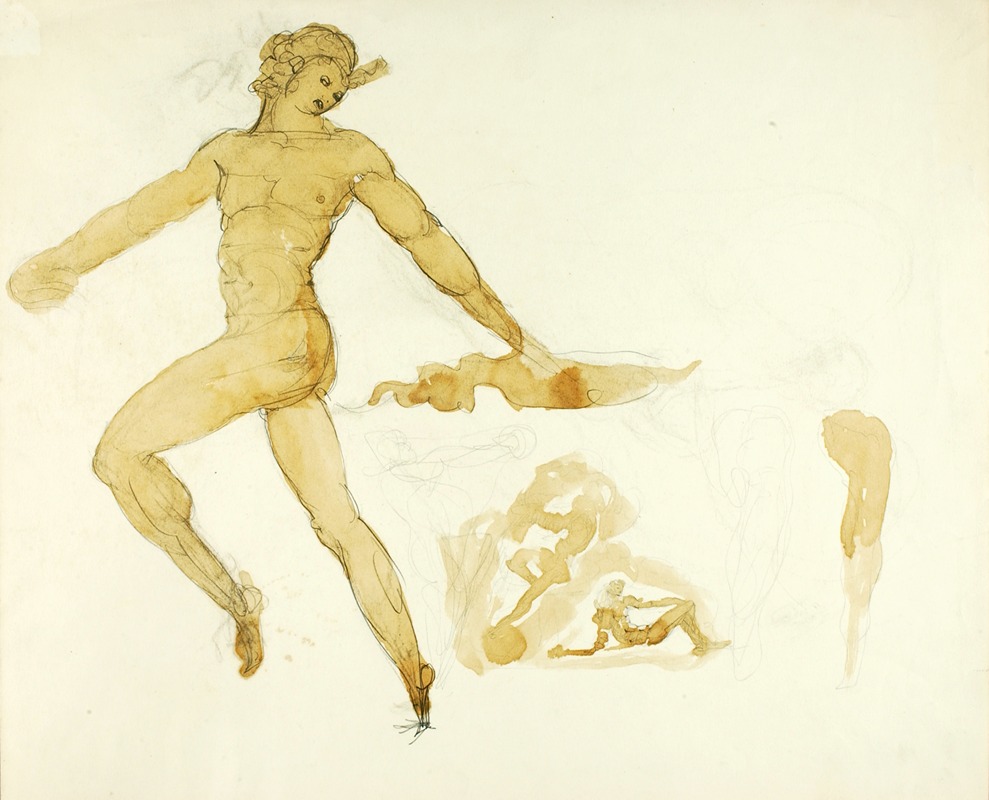 George Grey Barnard - Untitled–Striding Figure