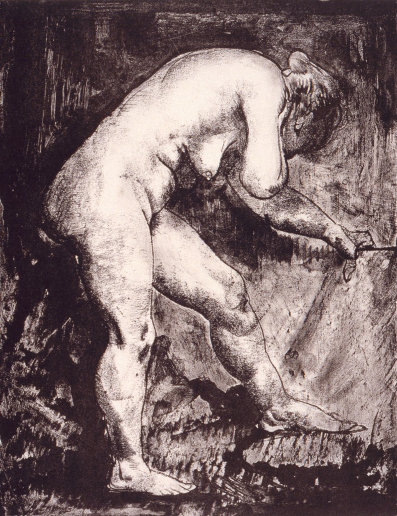 George Wesley Bellows - Standing Nude Bending Forward