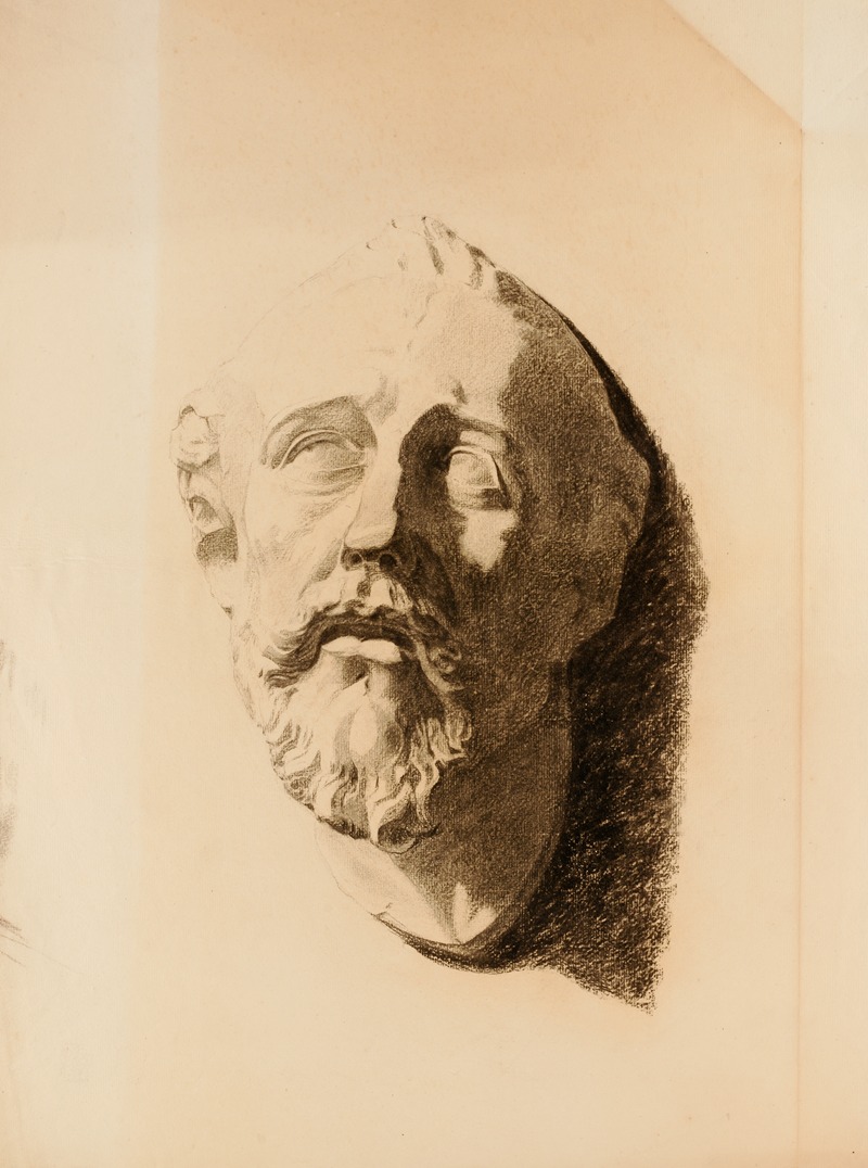 Howard Russell Butler - Drawing of Cast of Male Head
