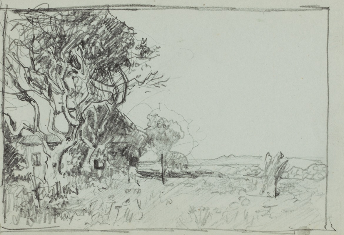 Howard Russell Butler - Tree with House