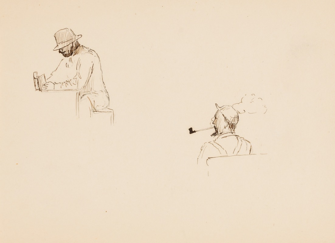 Howard Russell Butler - Two Drawings of Men
