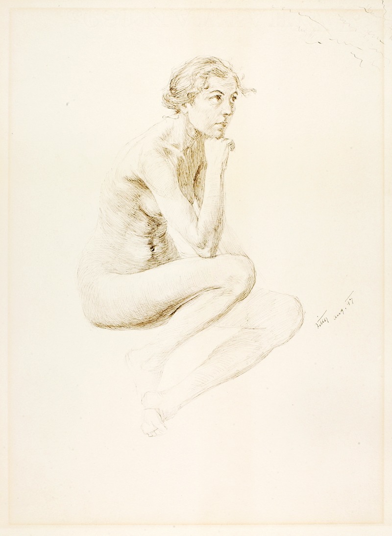 Karl Bitter - Seated female nude