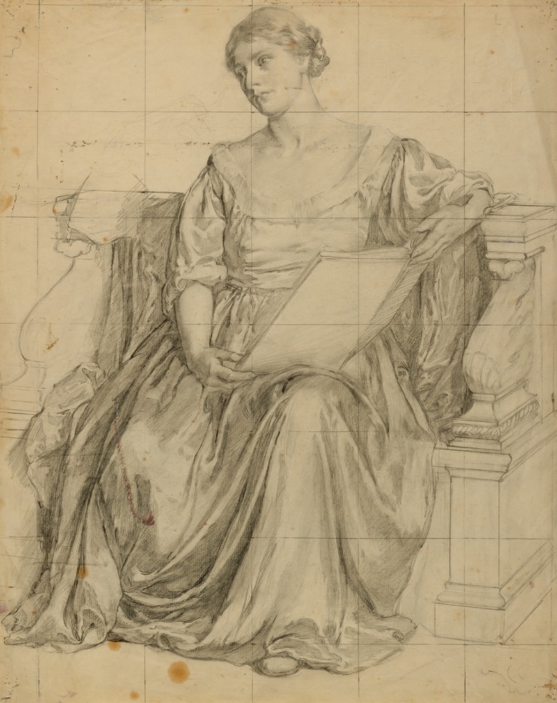 Louise Cox - Seated Draped Female Allegorical Figure
