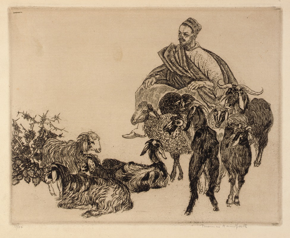 Thomas Handforth - Untitled (Arab with Goats)