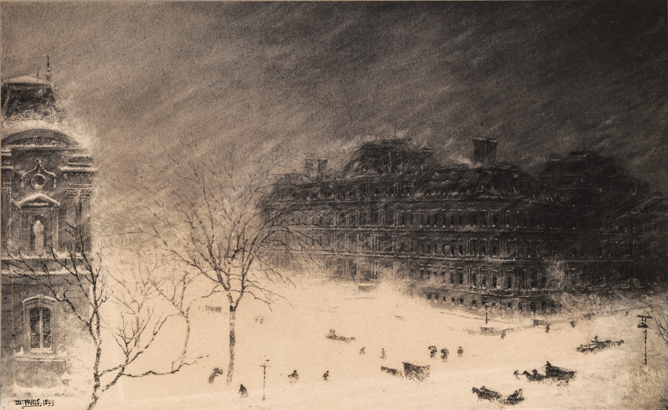 Walter Paris - Corner of 17th Street and Pennsylvania Avenue, N.W. during the Blizzard of 1899