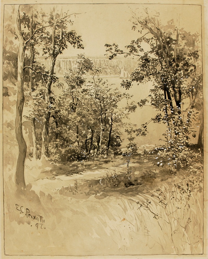 Ernest Peixotto - New York, Site of Fort Washington, Looking at Fort Lee