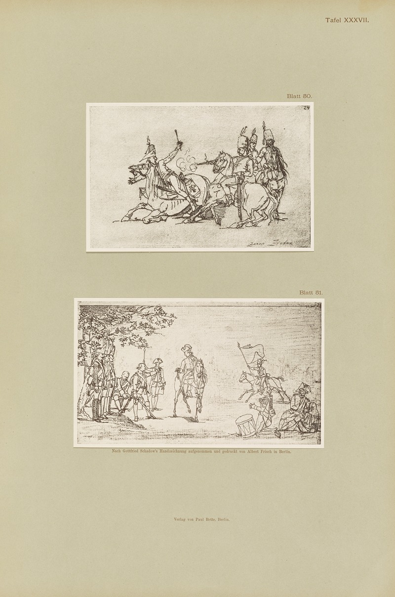 Johann Gottfried Schadow - Handzeichnungen von Gottfried Schadow Pl.37