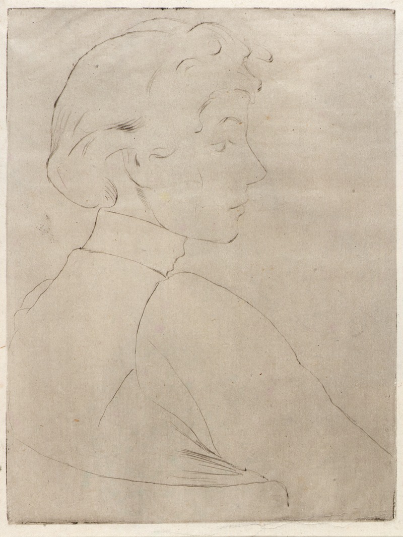 Julian Alden Weir - Large Head in Profile