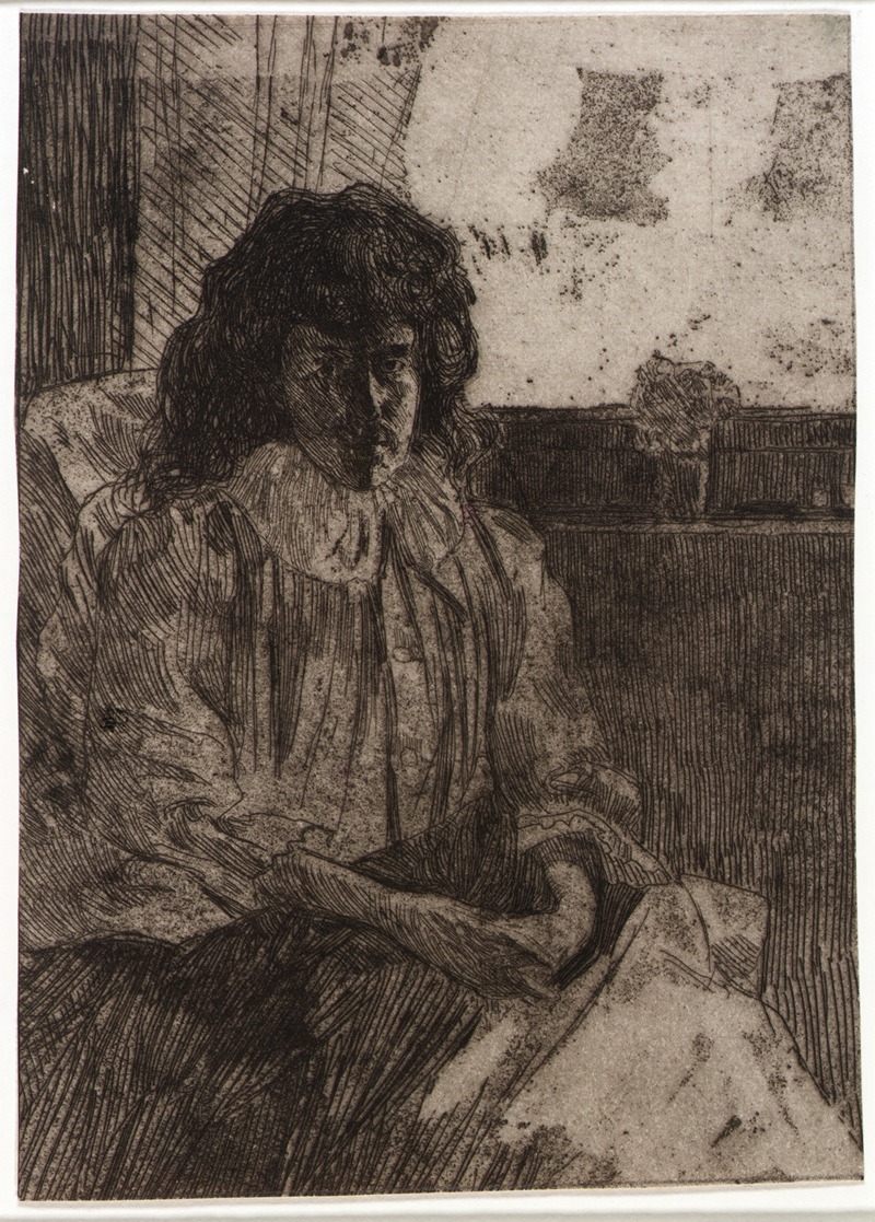 Julian Alden Weir - Sketch by the Window no. 2