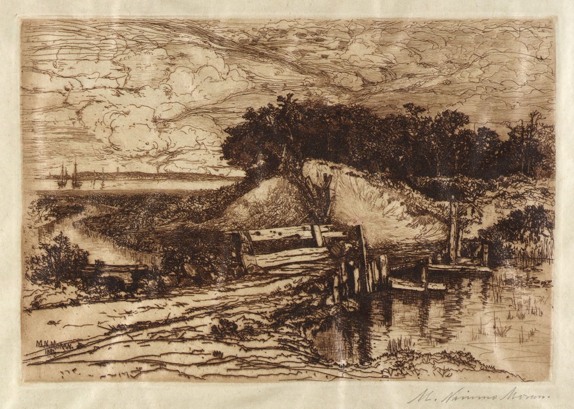 Mary Nimmo Moran - Gardiner’s Bay, L.I., Seen from Fresh Pond