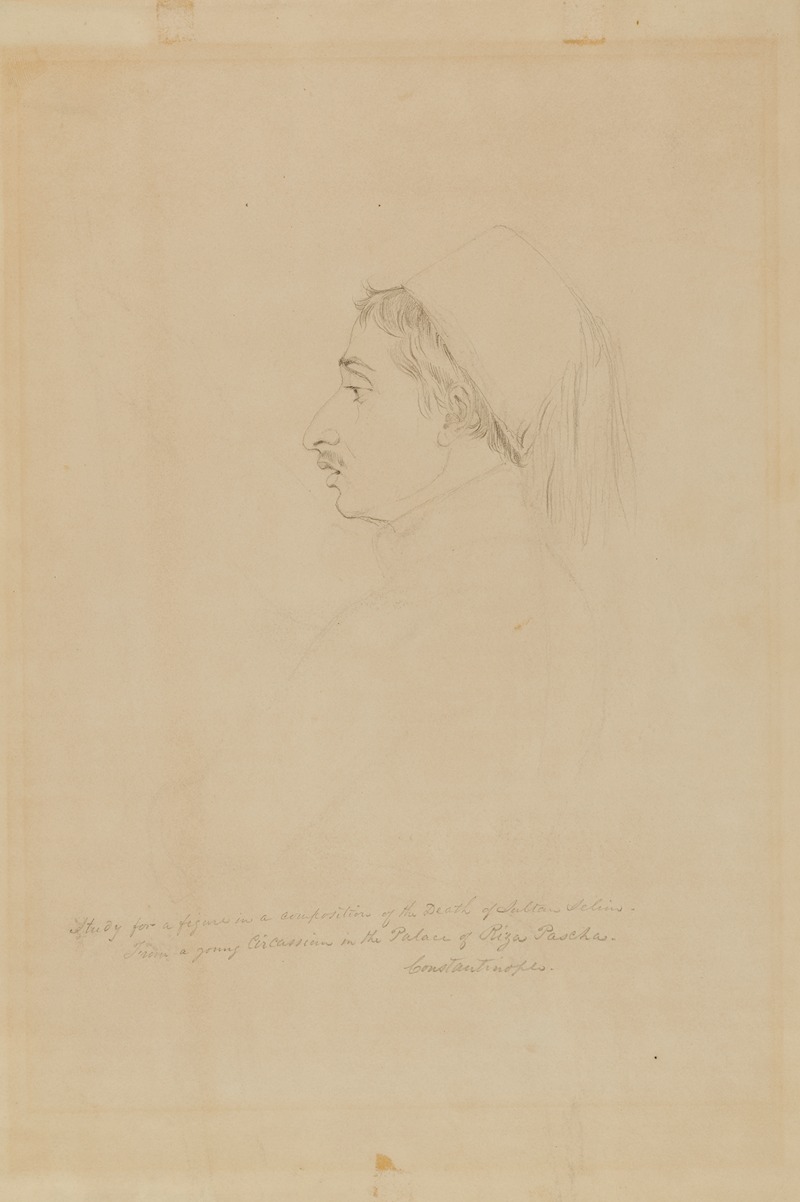 Miner Kilbourne Kellogg - Study for a Figure in a Composition of the Death of Sultan Selim