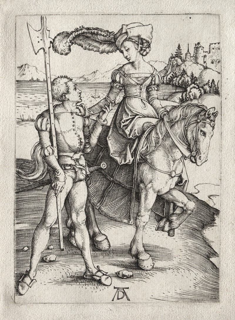 Albrecht Dürer - The Lady Riding and the Landsknecht