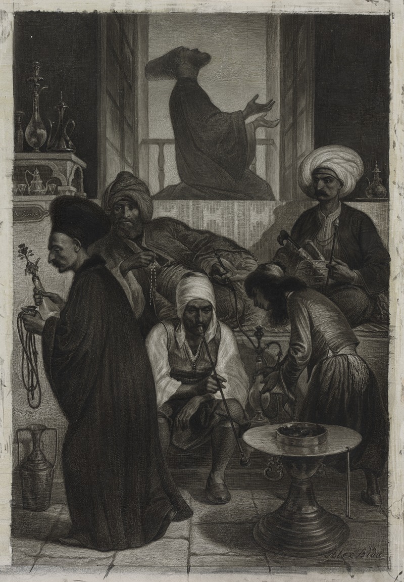 Alexandre Bida - Café in Constantinople