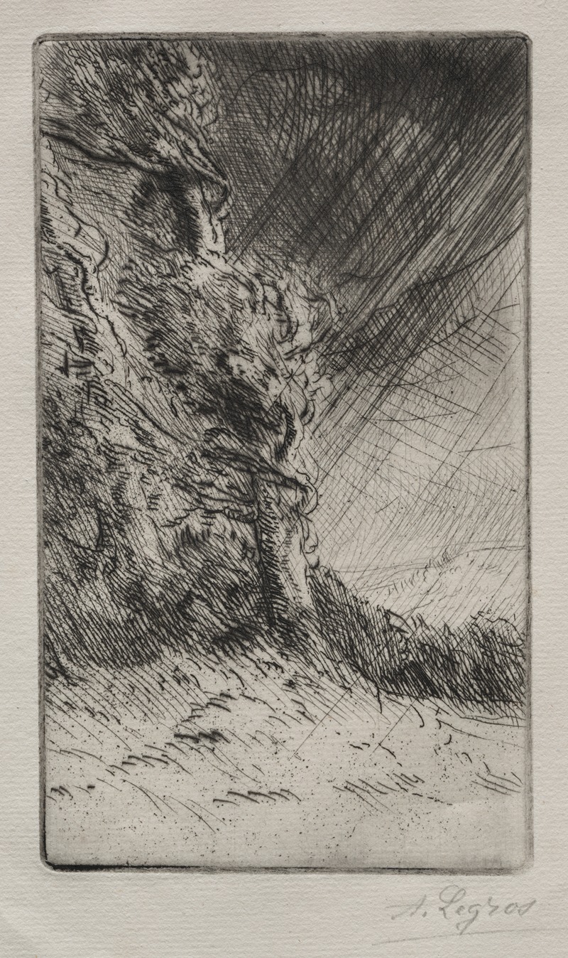 Alphonse Legros - A Gust of Wind