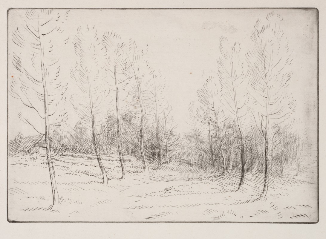 Alphonse Legros - Avenue of Poplars