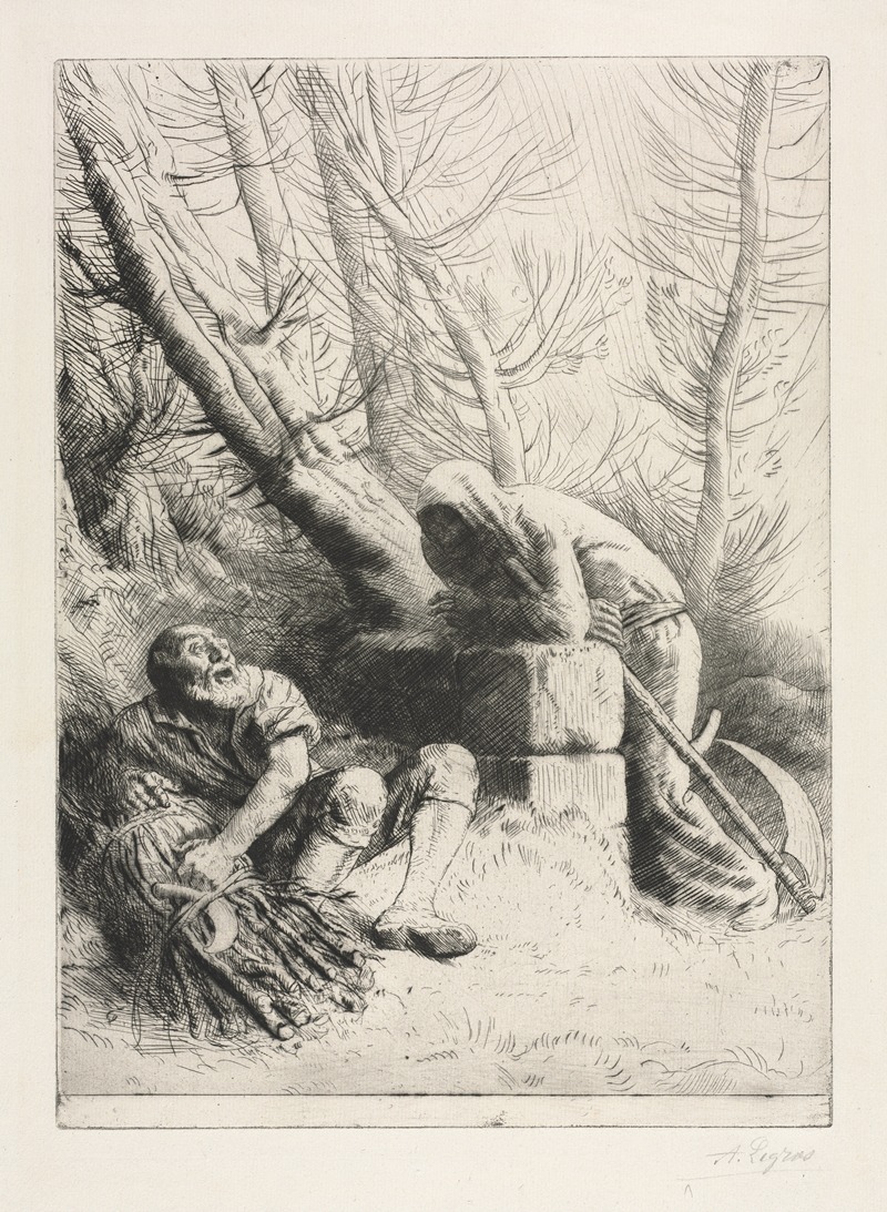 Alphonse Legros - Death and the Woodcutter