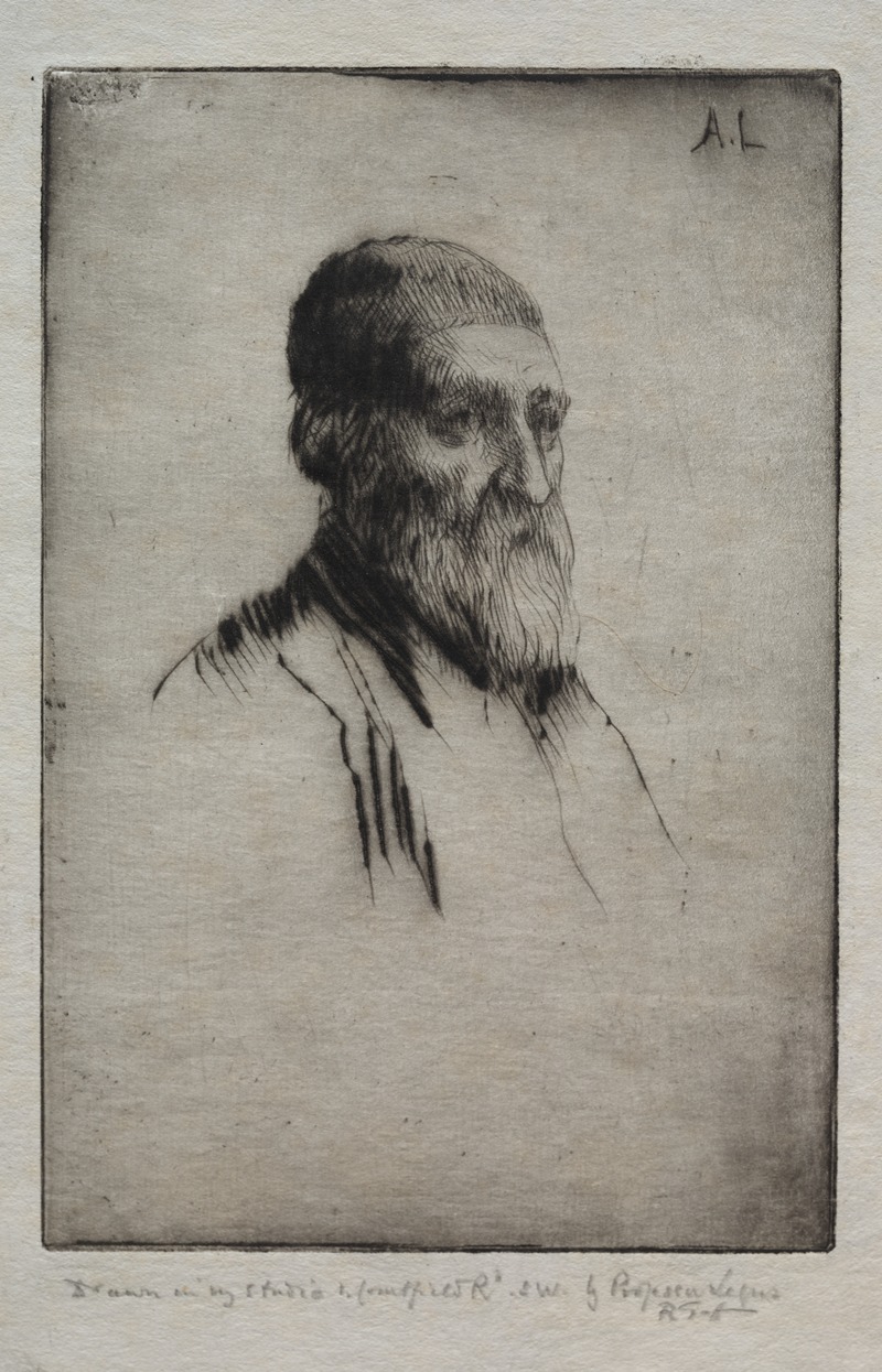 Alphonse Legros - Head of a Man