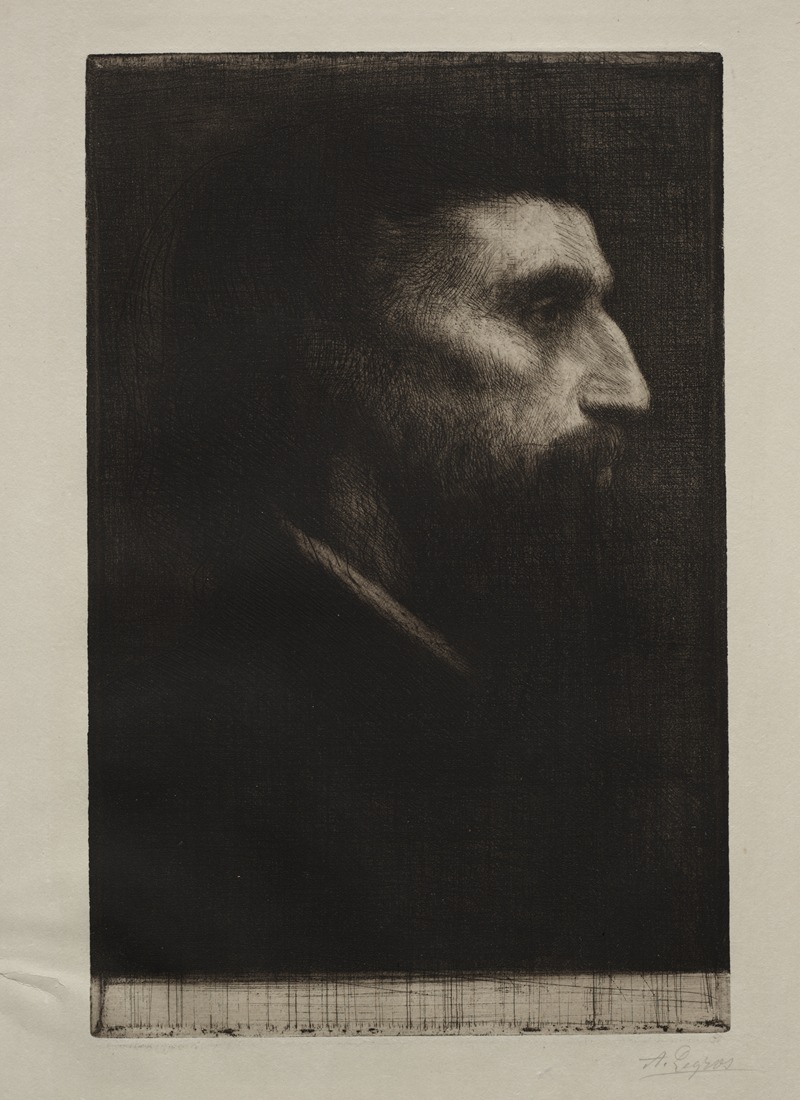 Alphonse Legros - Head of a Man