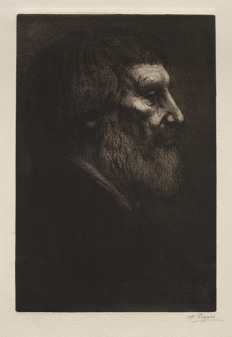 Alphonse Legros - Head of a Man