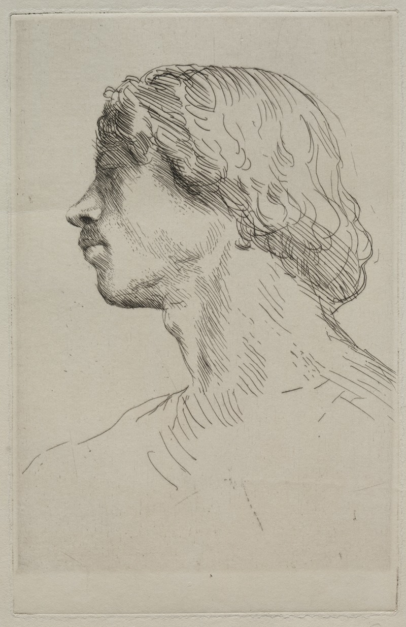 Alphonse Legros - Head of a Model