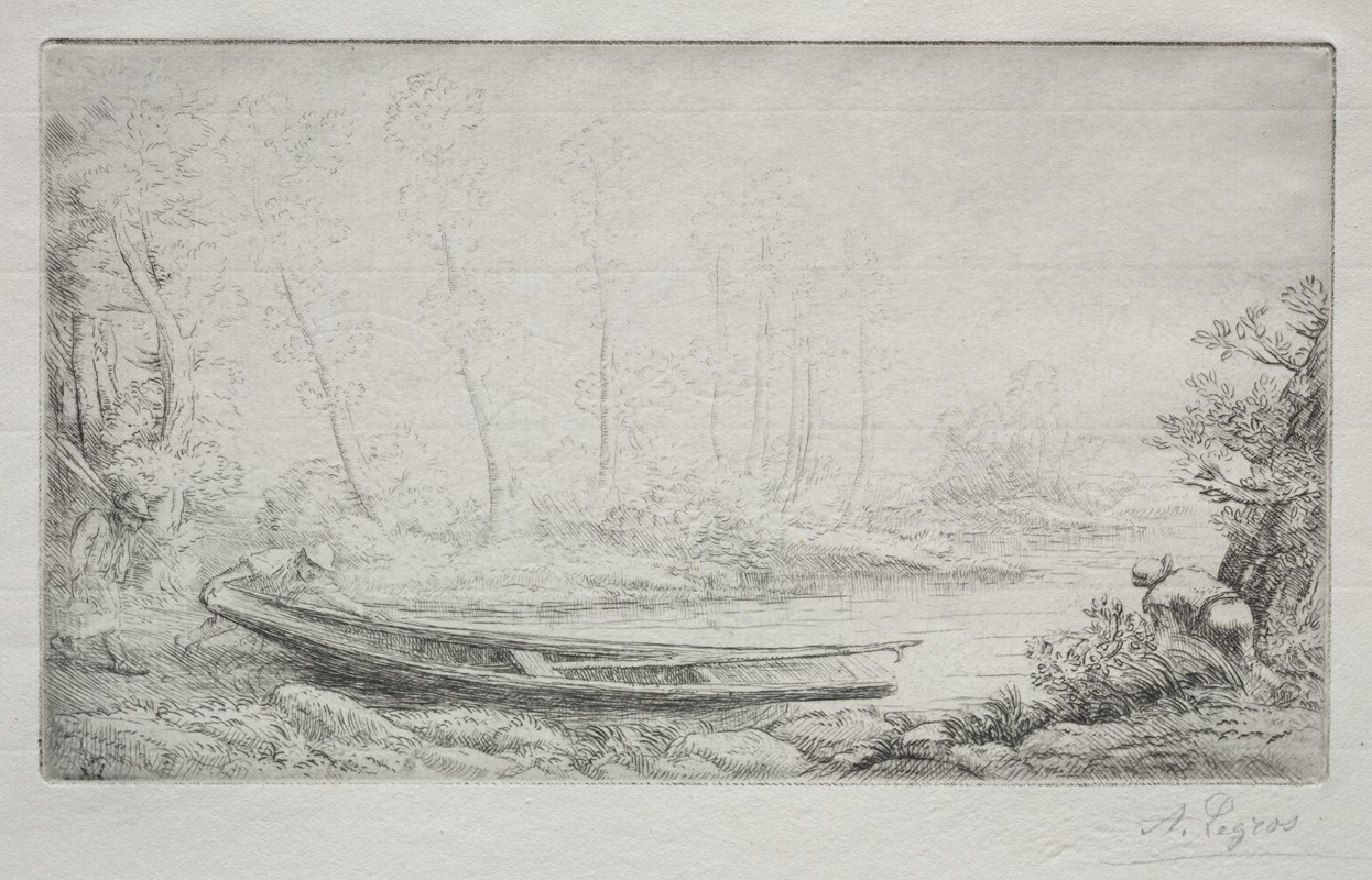 Alphonse Legros - Le Départ pour le pêche, dans les brumes