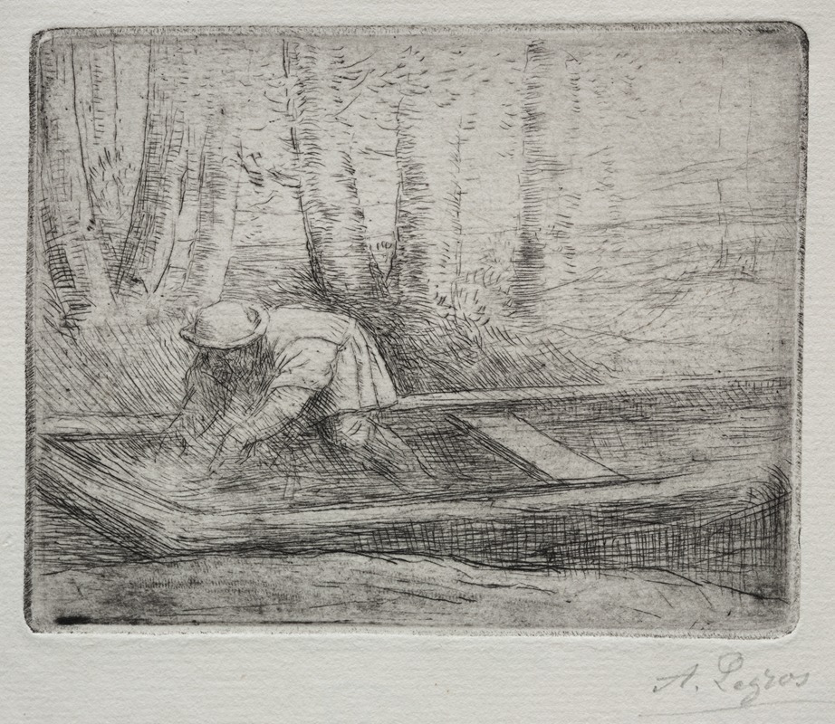 Alphonse Legros - Man in a Punt